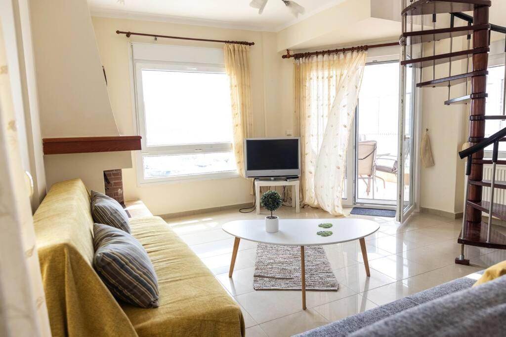 Port View House-Comfy Family Apartment-Panoramic View Néa Péramos Buitenkant foto